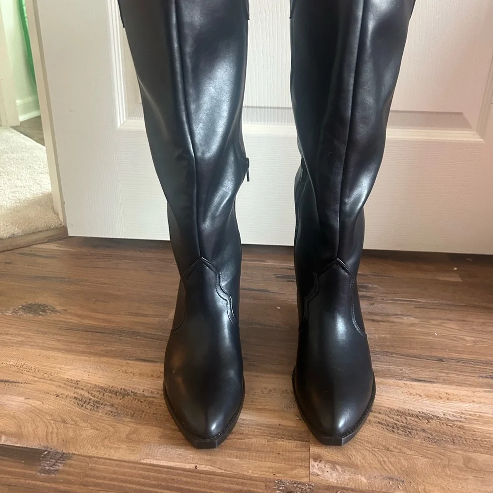 Dolce Vita Black Over-the-Knee Pointed Toe Boots